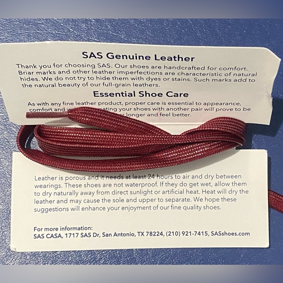 New SAS Sporty Lux leather walking/tennis shoe, Ruby Perf, Size 9N - Picture 12 of 16